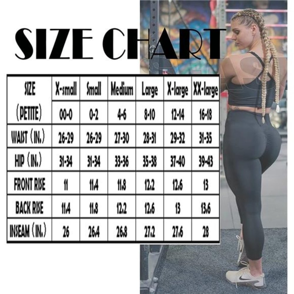 Women Scrunch Butt Leggings High Waisted Yoga Pants - Picture 4 of 4